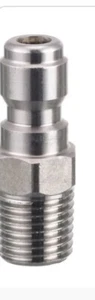 RIDGE WASHER Pressure Washer Couplers, 1/4 Quick Connect Plug, Male Qty 1 - Picture 1 of 1
