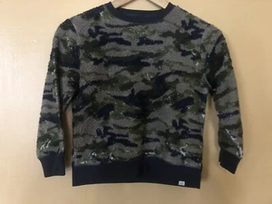 Gap Kid Boys Size Small Sweater Camouflage Fleece Crew Neck Long Sleeve - Picture 1 of 12