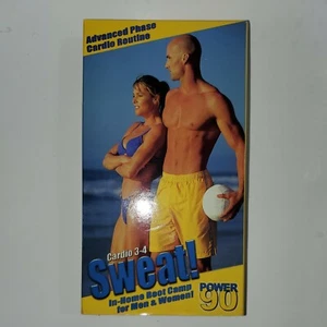 Power 90 Cardio 3-4 Sweat! Advanced Phase Cardio Routine [VHS] Used - Picture 1 of 3