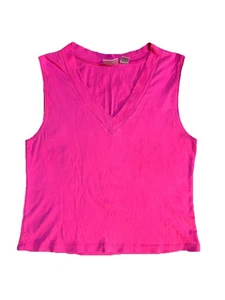 Chico’s Pink V-Neck Tank Top Size 2 Large Sleeveless Stretch Womens - Picture 1 of 5