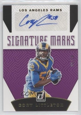 2019 Panini Donruss Signature Marks Purple /10 Cory Littleton #SM-24 Auto - Image 1 of 2