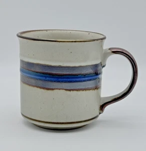 OTAGIRI HORIZON Mug 12oz Gray Blue Brown Striped Speckled MCM Japan VTG - Picture 1 of 7