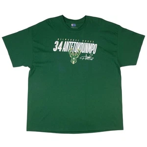 NBA Milwaukee Bucks #34 Giannis Antetokounmpo Men's T-Shirt Green, 2XL - Picture 1 of 3