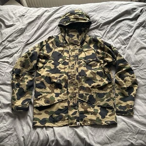 Vintage A Bathing Ape BAPE Green Camo Snowboard Jacket Size L - Picture 1 of 5