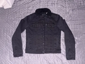 Chaqueta de Camionero Levis Sherpa Denim Talla S Forrada de Vellón Negra - Imagen 1 de 13