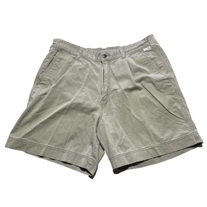 Kahala Chino Shorts Size 36 Beige 100% Cotton Flat Front Elastic Waist Hawaiian - Picture 1 of 15