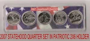 2007 P STATEHOOD QUARTER SET IN PATRIOTIC 2X6 HOLDER - Picture 1 of 1