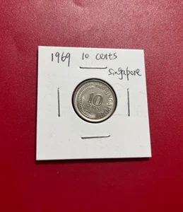 1969 10 CENTS SINGAPORE COIN - NICE WORLD COIN !!! - Picture 1 of 2