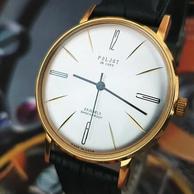 Reloj de pulsera soviético vintage URSS Poljot De LUXE 1 MChZ ultra delgado 2209 Foto 1 de 4