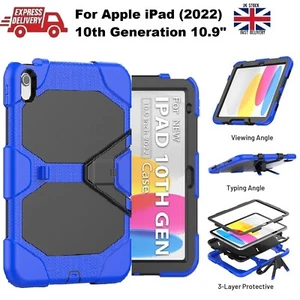 Military Builder Heavy Duty Shock Proof Stand Case for iPad 10th Gen 2022 10.9in - Picture 1 of 8