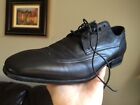 HUGO BOSS men shoes sz 7.5 black leather 50234067 Oxfords Stylish