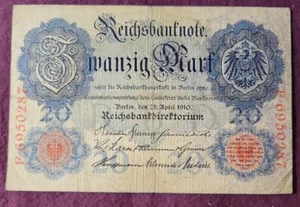 1910 Germany 20 Mark - Pick-40b - Solid GOOD - Picture 1 of 2
