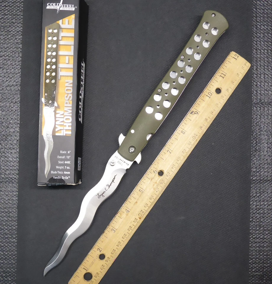 Cold Steel 6"" Kris Ti-Lite edición limitada '26SY6' Lynn Thompson S/Ned #1300 Nuevo en caja Foto 1 de 4