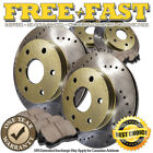 G0901 FRONT+REAR Drilled GOLD Rotors Ceramic Pads FOR 2006 2007 F-150 4WD 6Lug