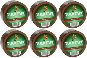 (6) rolls Shurtech 1304965 1.88" x 20 Yards Mud Puddle Brown Duck Duct Tape - Picture 1 of 4