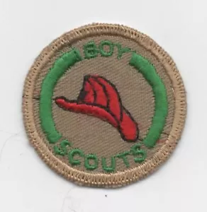 Fireman #2 Merit Badge (Canada), Embroid. on Smooth Twill, C/E (1950's), Mint - Picture 1 of 2