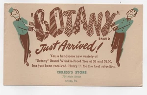 Vintage 40s Botany Necktie Advertising Postcard Prepaid Unused - Picture 1 of 2