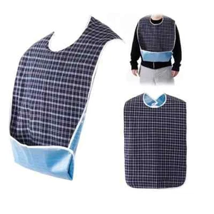Adult Mealtime Bib Protector Disability Aid Apron with Food Catcher Waterproof - Picture 1 of 14