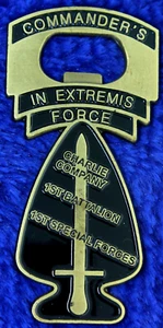 US Army Charlie Company 1st BN 1st Special Forces ODA-1135 Challenge Coin PT-19 - Picture 1 of 2