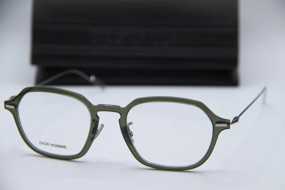 NEW DIOR HOMME DISSAPEAR04 5182T GREEN GUNMETALAUTHENTIC FRAMES EYEGLASSES 51-21 - Image 1 of 4