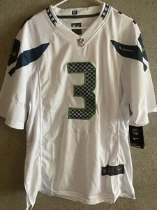 NWT Nike Mens On Field Vapor Seahawks Russell Wilson Away Jersey LARGE White - Picture 1 of 6