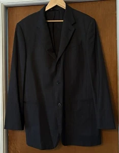 Donna Karan Men’s Sport Coat Black Made In Italy Wool 44/38 44R Worn once - Picture 1 of 8