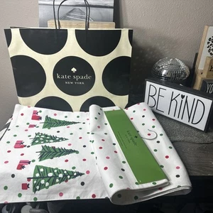 Kate Spade New York Christmas Holiday Table Runner 14x72” New With Packaging - Picture 1 of 14