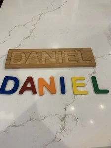 Daniel Personalized Letter Matching Puzzle 17” x 4.5”. - Picture 1 of 8