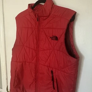 The North Face Thermoball Puffer Vest Quilted Full Zip Men’s Size Large Red - Picture 1 of 6