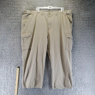Croft & Barrow Pants Mens 50X29 Tan Cargo Classic Fit Cotton Multi-Pocket - Image 1 of 4