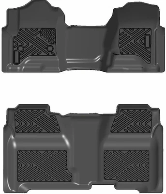 All Weather Floor Mats for Chevy Silverado G MC Sierra 1500 2014-2018 Crew Cab - Image 1 of 4