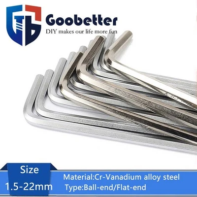 Hex Keys 1.5-2.2mm Allen Keys Ball/Flat End Hex Key Hex Wrenches Alloy Steel - Image 1 of 4