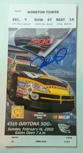 Michael Waltrip Signed 2003 Daytona 500 Ticket Stub Auto JSA COA NASCAR Mikey - Picture 1 of 2