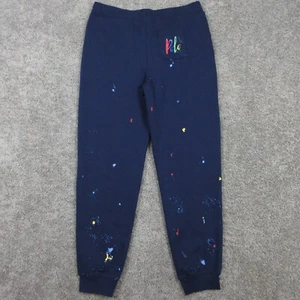 Polo Ralph Lauren Sweatpants Boys XL 18-20 Blue Paint Splatter Fleece Joggers - Picture 1 of 11