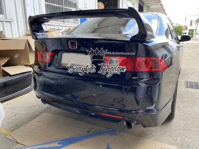 Honda accord euro 02-08 cl7 cl9 mugen gloss black spoiler wing spoon led gt bar - image 1 of 4