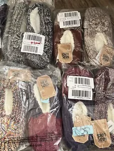 2 Pairs Muk Luks Ballerina Slipper Warm Marl LED Yarn Size L/ Xl colors Vary