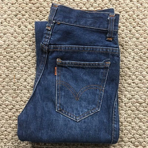 Vintage 60s Levi's Blue Jeans Youth Boys 23x26 Denim Orange Tab #10 Big E - Picture 1 of 11