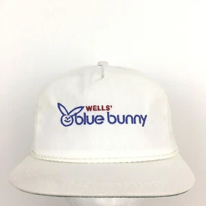 Vtg Wells Blue Bunny K-Products Cap Ice Cream Logo USA Trucker Baseball Dad Hat - Picture 1 of 12