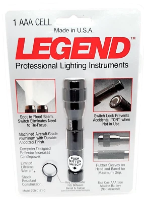 Brinkmann Legend Professional Flashlight Machined Aluminum,Keyring,Vintage