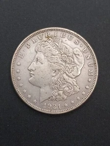 1921 P AU/UNC MORGAN SILVER DOLLAR 90% Silver 10% Copper - Picture 1 of 2