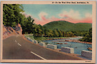 Brattleboro Vermont VT West River Rd Scenic Beauty USA Linen Vintage Postcard UP