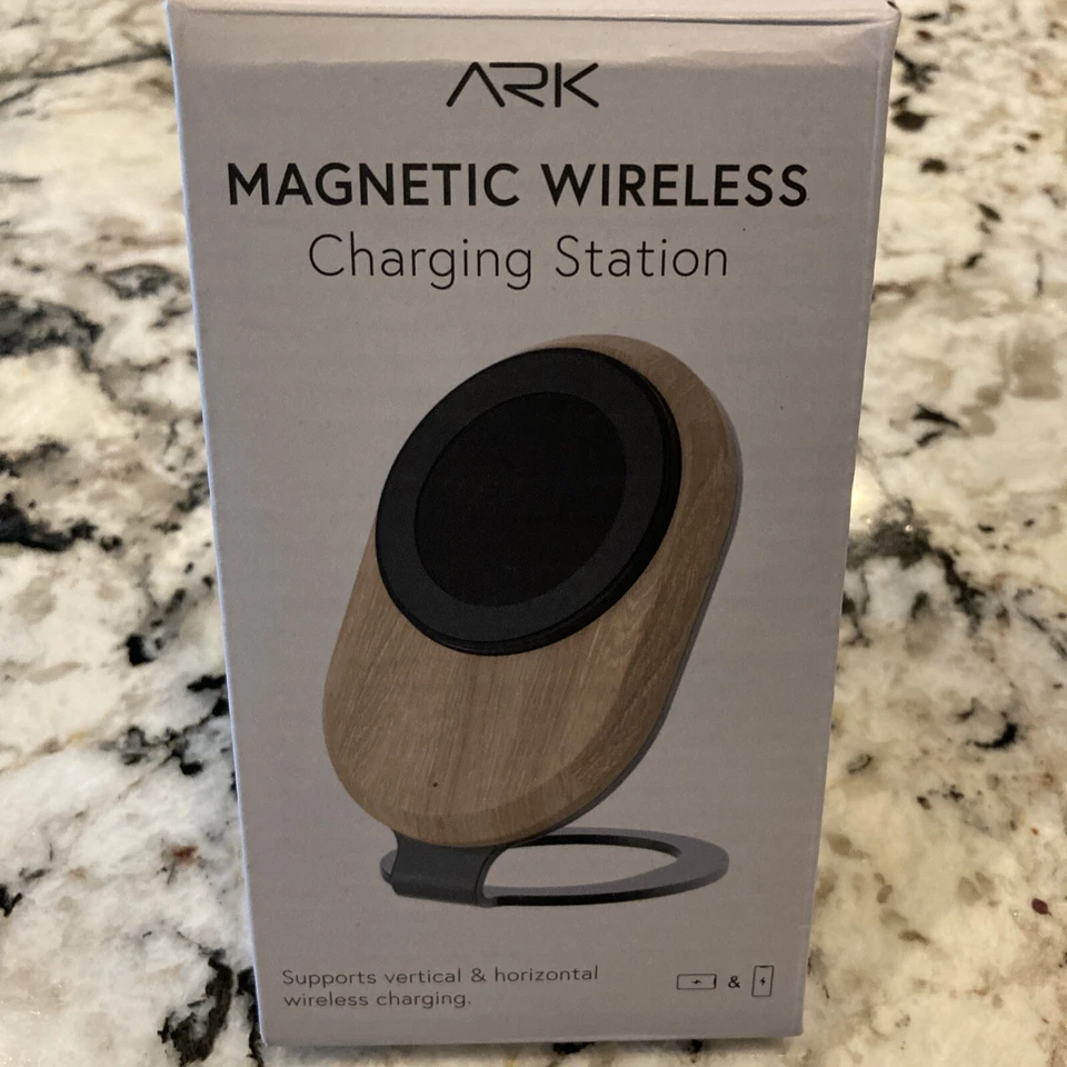 ARK Magnetic Wireless Charging Station New O/box With USB Ad. Threaded USB-C Cab - Image 1 of 4
