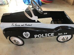 Vintage Police Metro City’s Finest Patrol Metal Pedal Car by Instep No. 54