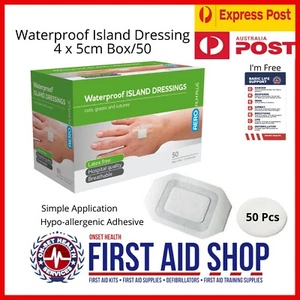 Waterproof Island Dressing 4 x 5cm Box/50 - First Aid Supplies - Picture 1 of 2
