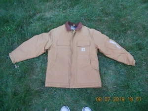 NWT Carhartt Traditional Arctic Quilt Lined Coat Jacket Large C003 Brown Winter - Picture 1 of 12