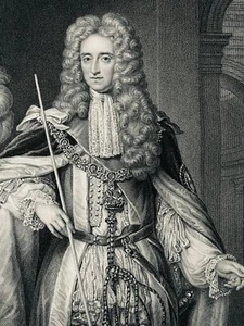 um 1835 Originaldruck Portrait von THOMAS OSBORNE - ERSTER HERZOG VON LEEDS - Bild 1 von 1