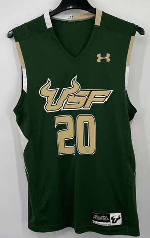 UNDER ARMOUR MENS USF SOUTH FLORIDA BULLS BASKETBALL JERSEY # 20 SIZE SMALL Cover
