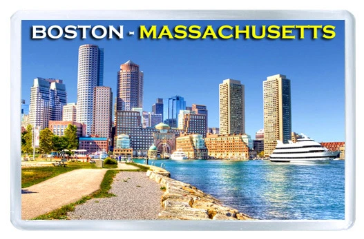 Boston Massachusetts USA MOD4 Fridge Magnet Souvenir Calamita Frigorifero