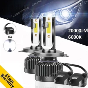 2X 55W H4 9003 High&Low Beam Car Mini LED Headlight Bulb Kit 20000LM 6000K White - Picture 1 of 12