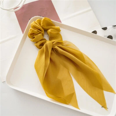 Bufanda elástica cola de caballo lazo cuerda elástica para el cabello lazo cinta crujiente banda para el cabello⇘ Foto 1 de 4